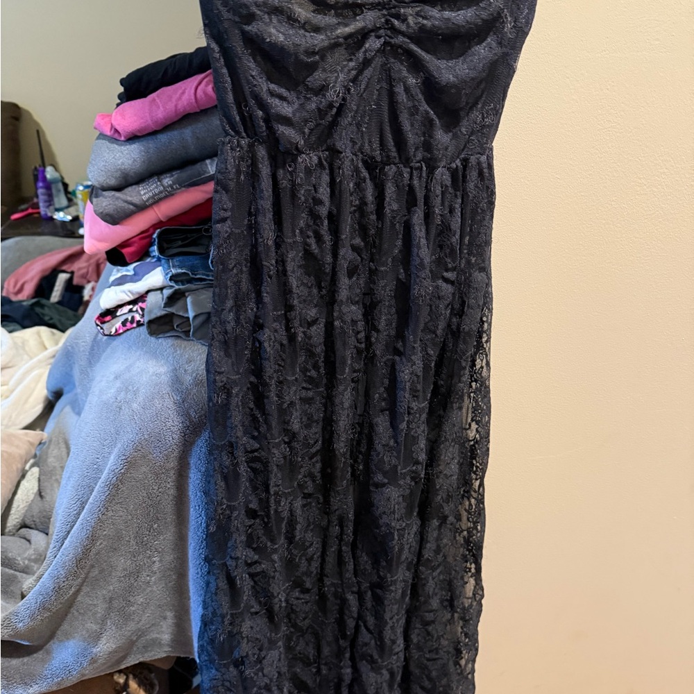 Elegant Black Lace Maternity dress